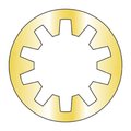 Newport Fasteners Military Internal Tooth Lock Washer, For Screw Size #8 Steel, Yellow Zinc Finish, 10000 PK 871839